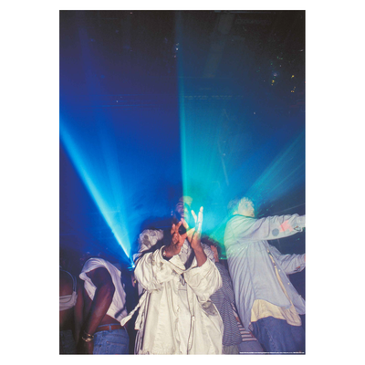 Desmond Murray and fellow ravers dancing at Spectrum in Heaven - 50 x 70 cm print